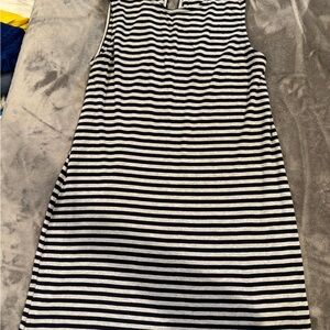 Adrienne Vittadini Black and White Striped Dress